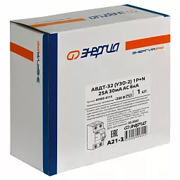Купить УЗО Энергия АВДТ-32 30мА тип AC 6кА 2P 25A в Краснодаре