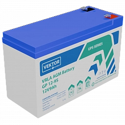 Купить Аккумуляторная батарея VEKTOR ENERGY GP 12-9S 12В 9Ач AGM F2 для ИБП в Краснодаре